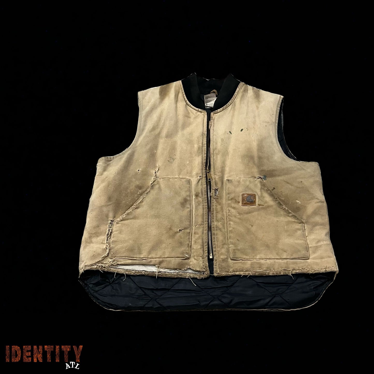 Vintage Carhartt Distressed Vest Lt. Tan