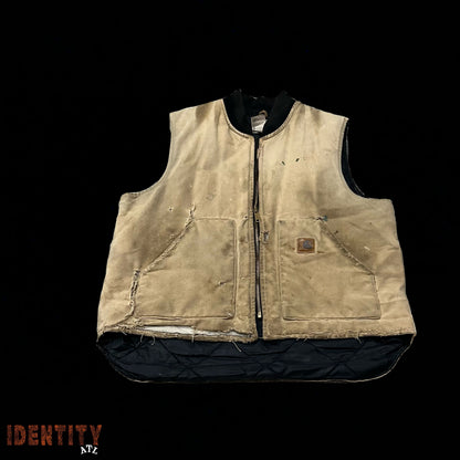 Vintage Carhartt Distressed Vest Lt. Tan