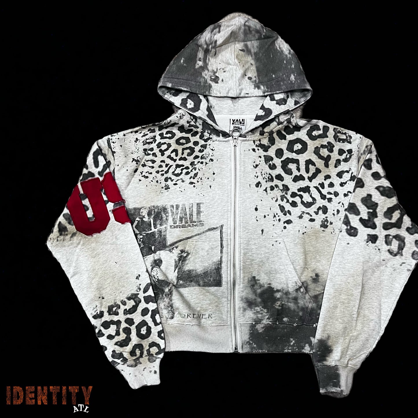 Vale Forever Cheetah Zipup Hoodie Grey