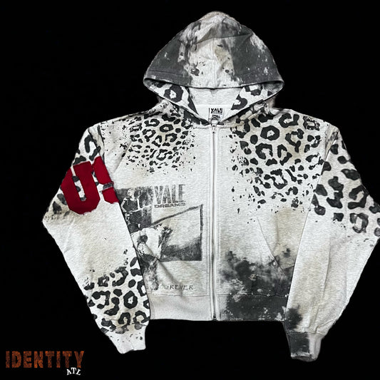 Vale Forever Cheetah Zipup Hoodie Grey