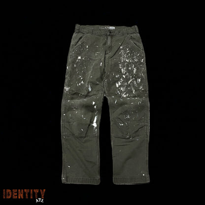 Vintage Carhartt Relaxed Fit Green Painted Pants
