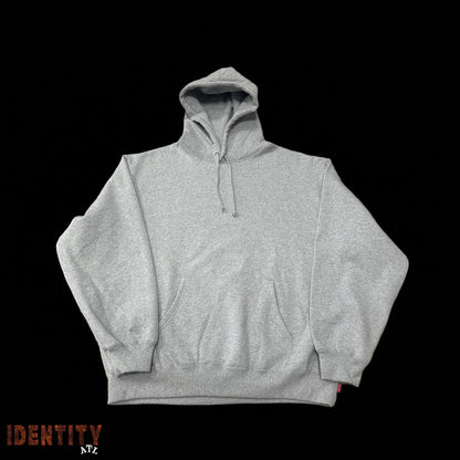 Supreme Satin Applique Hooded Sweatshirt (FW24) Heather Grey