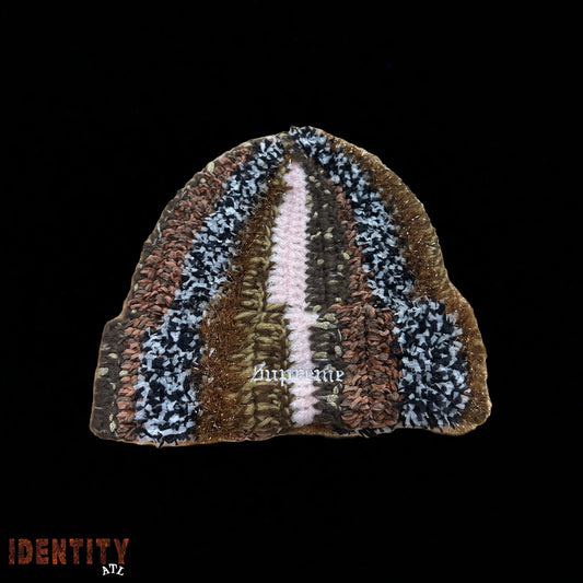 Supreme Tinsel Stripe Beanie Brown