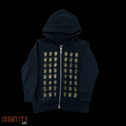 Baby Chrome Hearts Gold Dagger ZipUp Hoodie