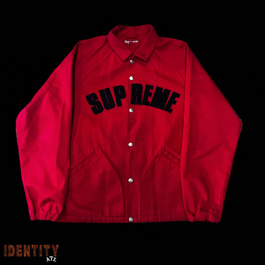 Supreme Arc Denim Coaches Jacket (SS25) Red