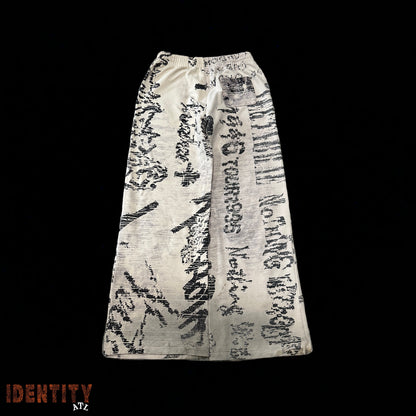 Vertabrae Ivory Graffiti Pants
