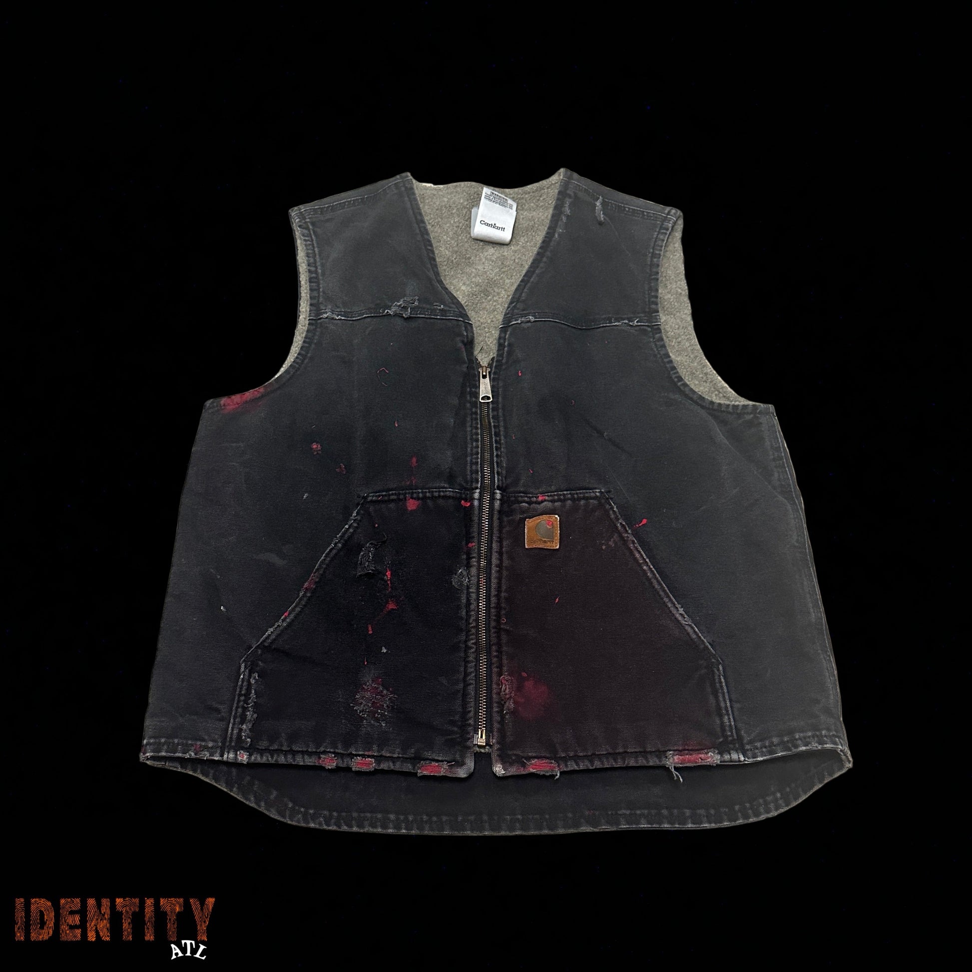 Vintage Carhartt Charcoal Denim Vest