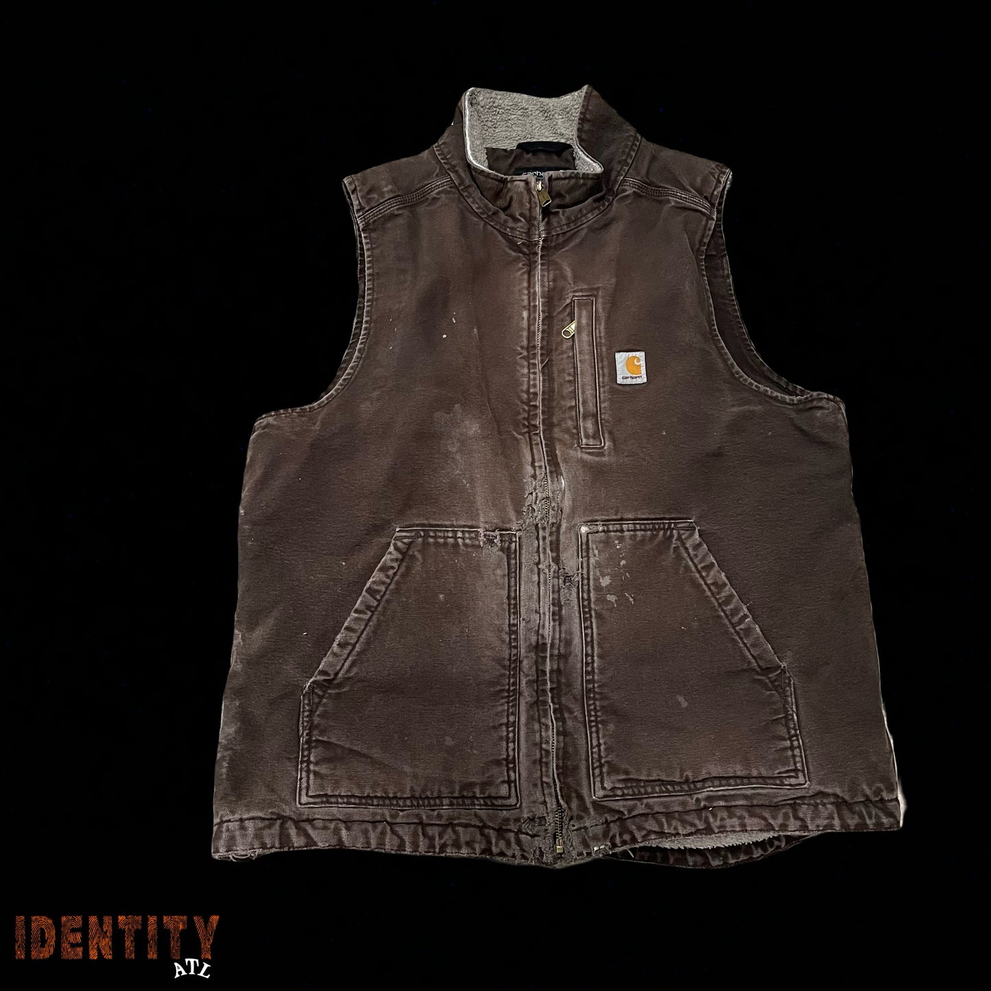 Vintage Carhartt Distressed Brown Vest
