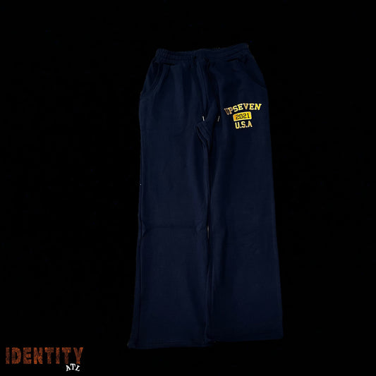 UP7SKATE Navy USA Waffle  Sweat Pants