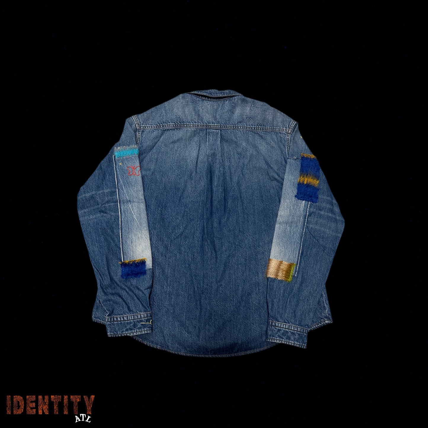 Marni Stonewashed Organic Blue Denim Button Up w Mohair