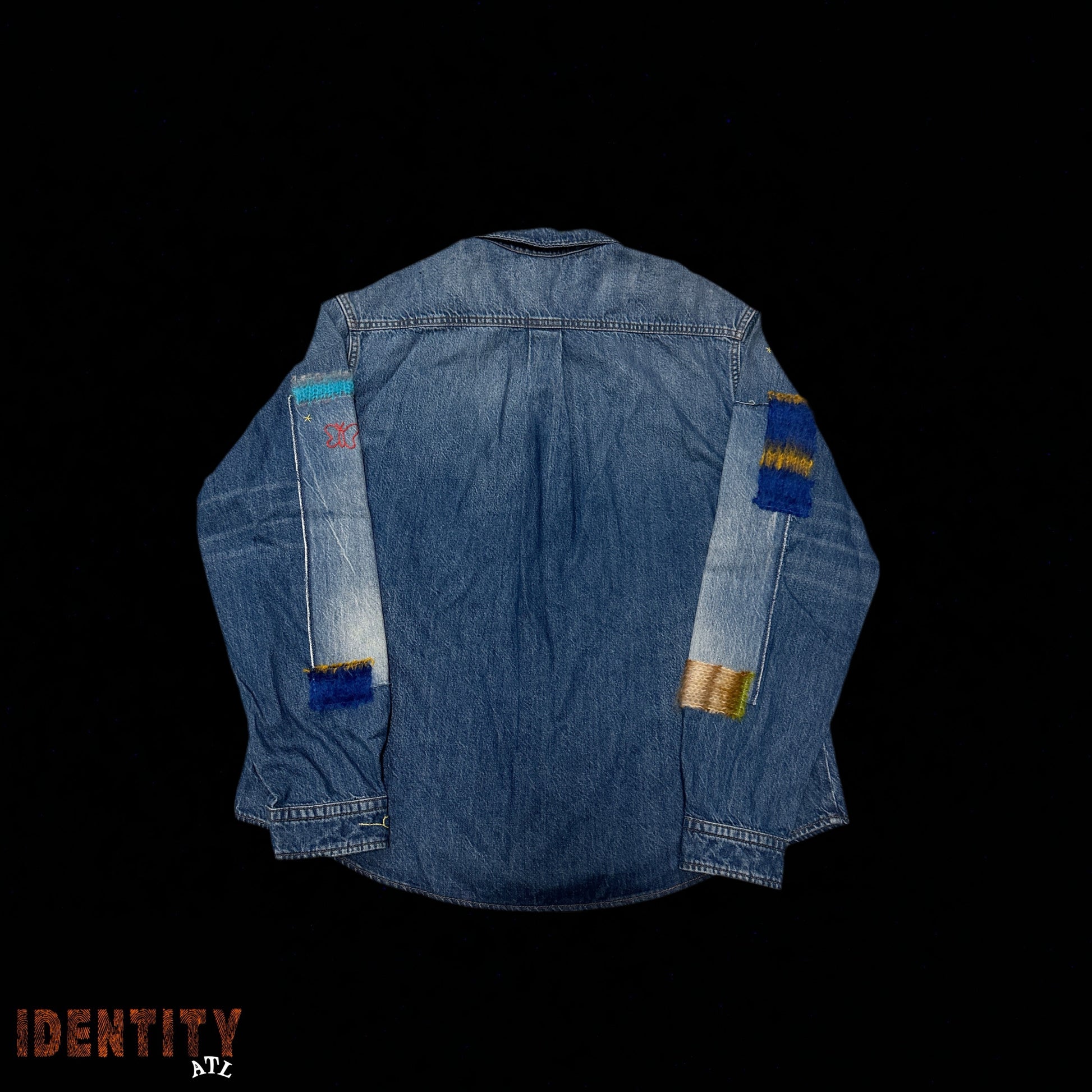 Marni Stonewashed Organic Blue Denim Button Up w Mohair