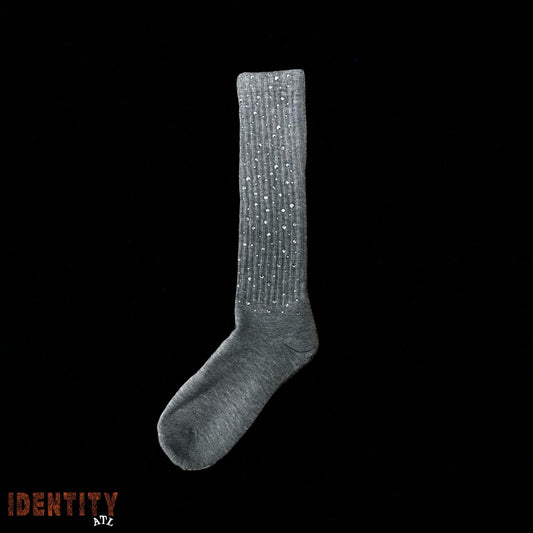 PungaDreams Rhinestone Stepping Socks Grey