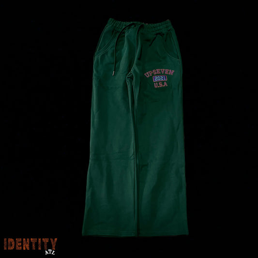 UP7SKATE Green USA Heavyweight Sweat Pants