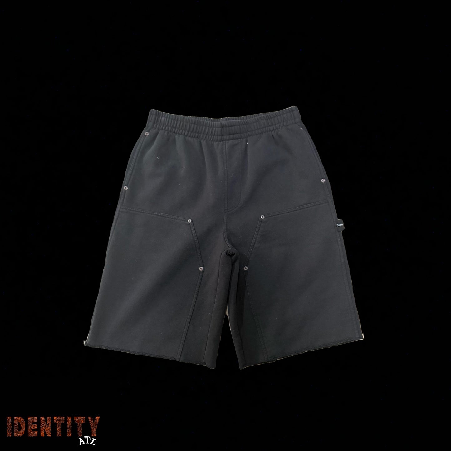 Supreme Double Knee Painter Sweatshort Black
