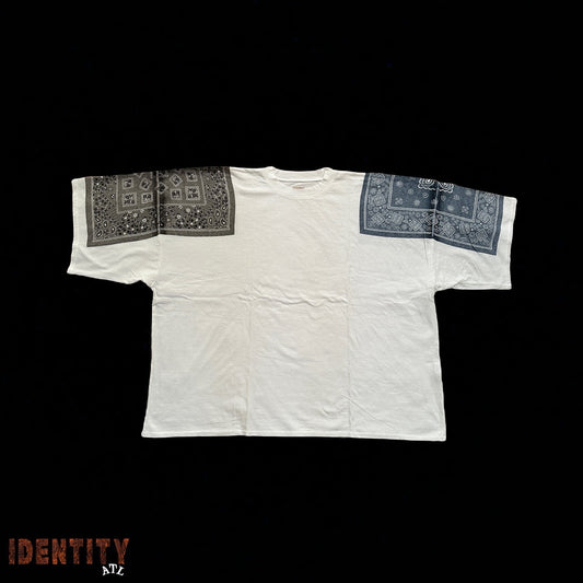 KAPITAL BANDANA SLEEVE TEE BLUE