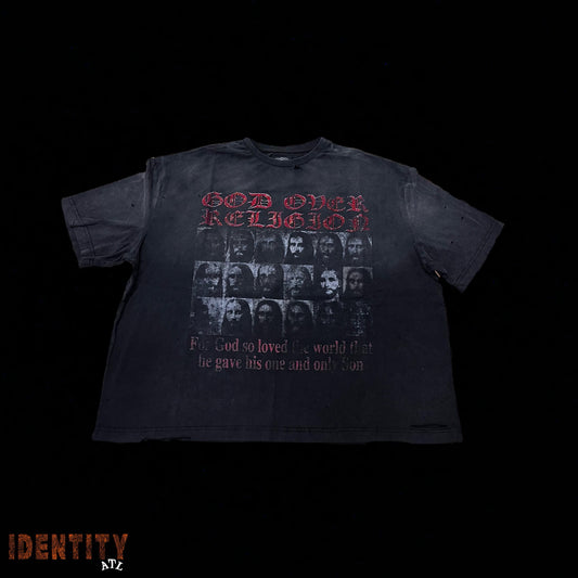 God Over Religion Faces Tee