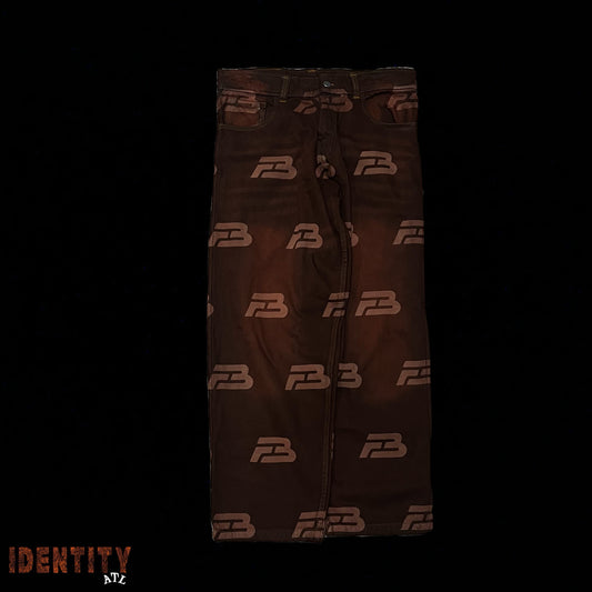 FourBrand Brown Baggy Denim Jeans