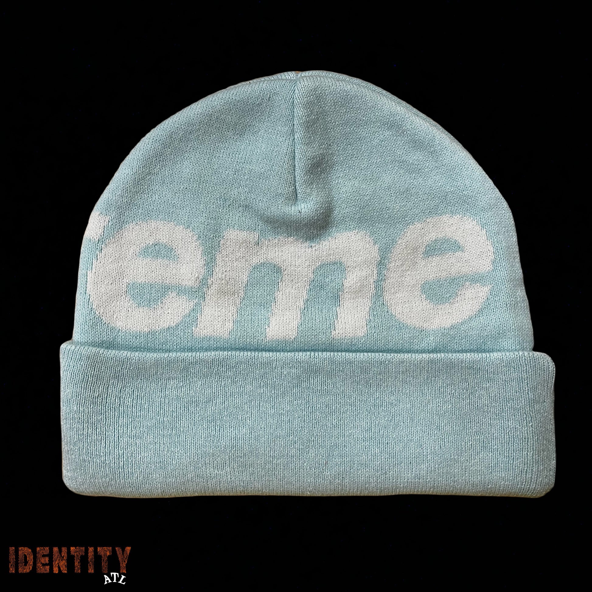 Supreme Big Logo Beanie (FW21) Turquoise