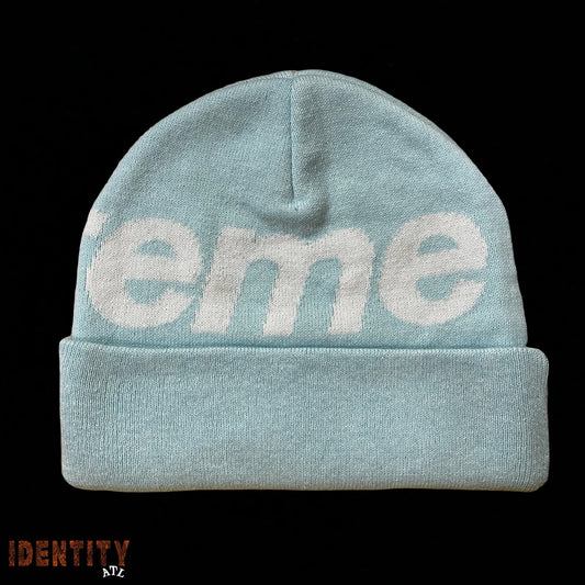 Supreme Big Logo Beanie (FW21) Turquoise