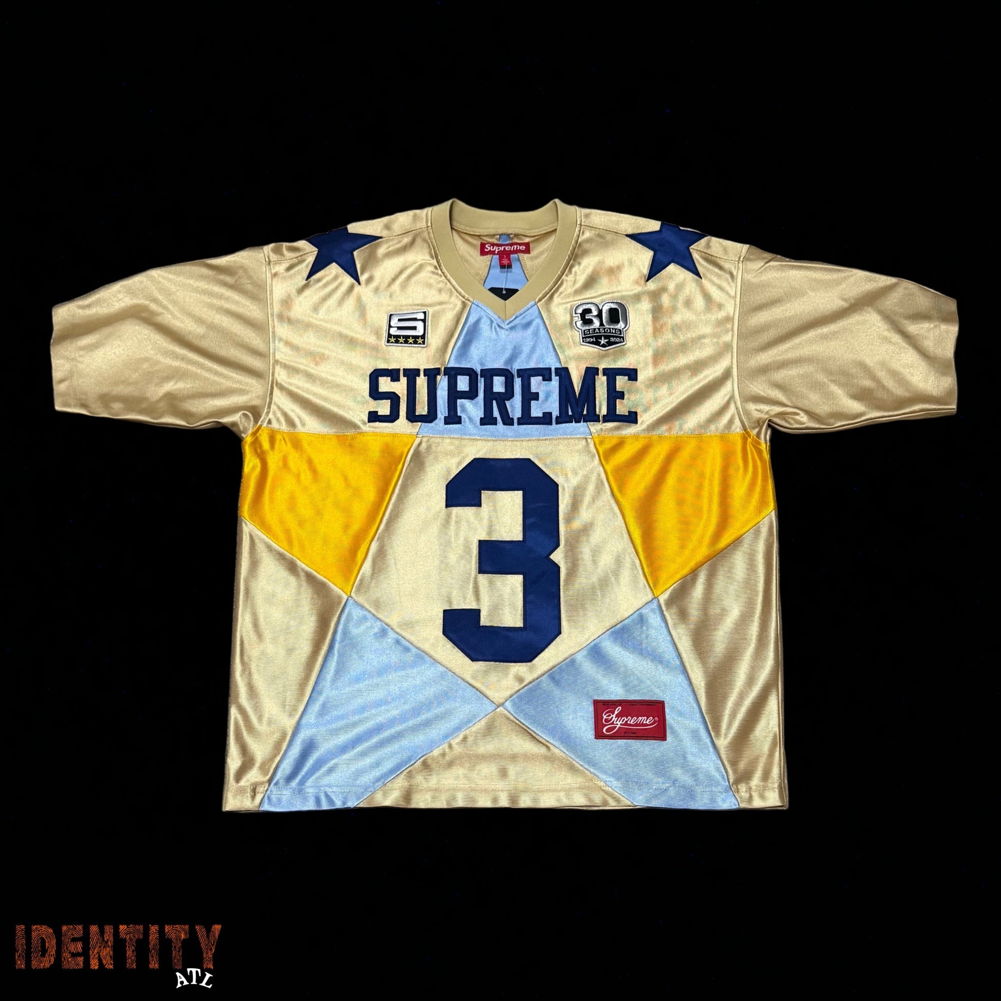 Supreme Star Football Jersey Gold