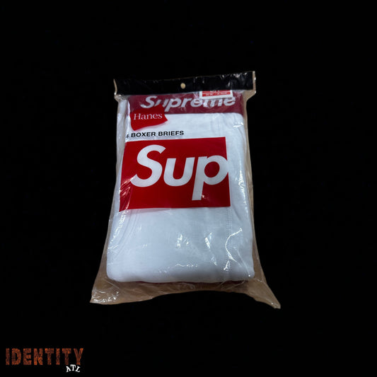 Supreme Hanes Boxer Briefs (4 Pack) White
