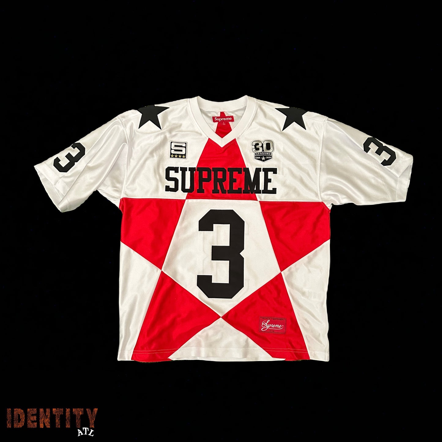 SUPREME STAR FOOTBALL JERSEY WHITE