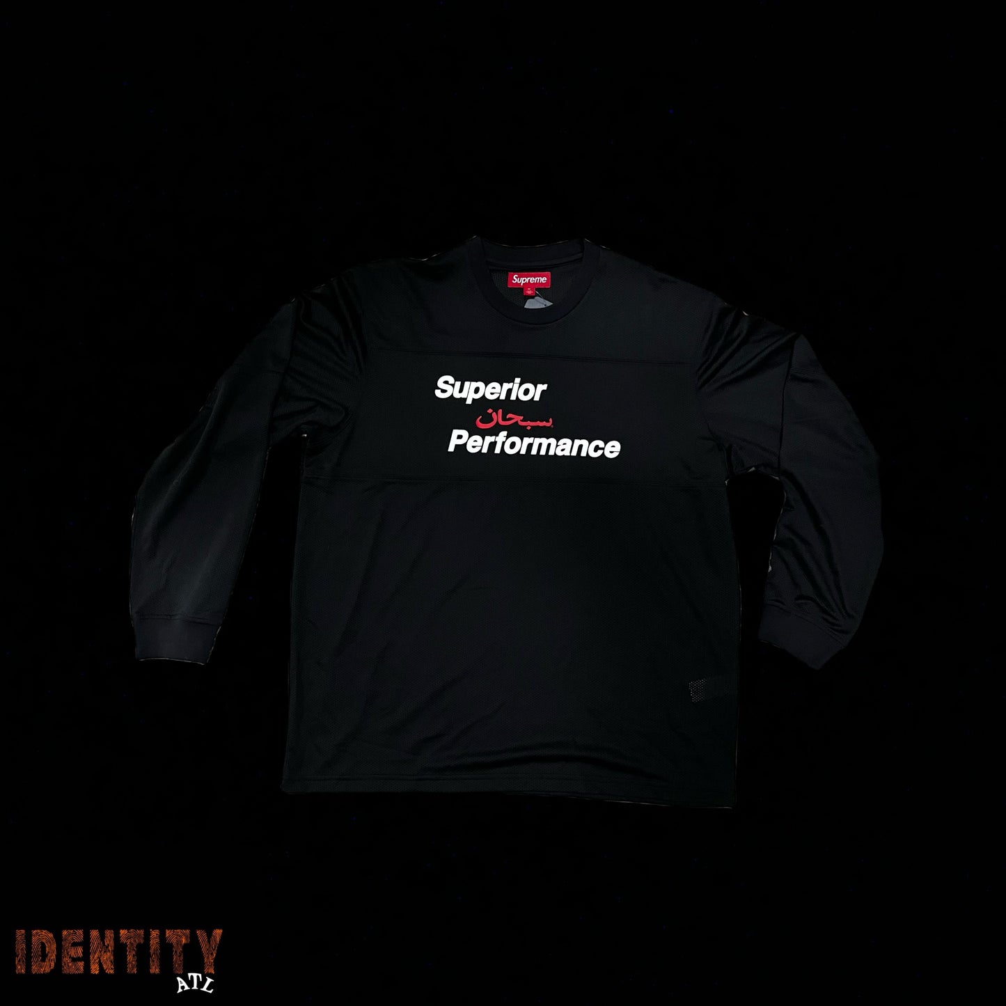 Supreme Arabic Mesh L/S Top Black