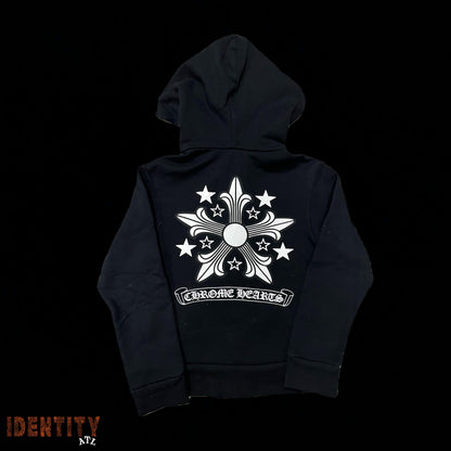 Baby Chrome Hearts Logo Zip Hoodie Black