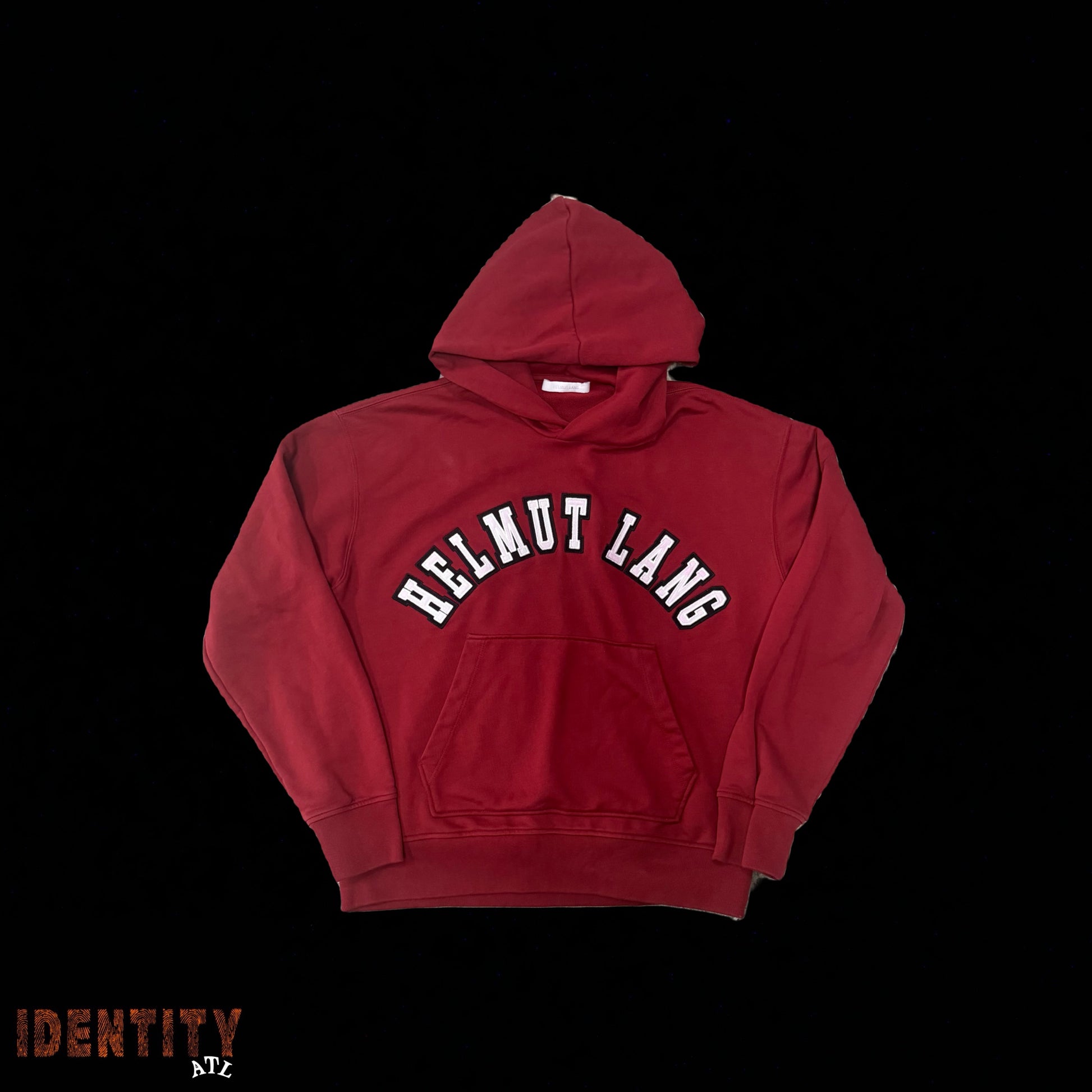 Helmut Lang Logo Hoodie Red