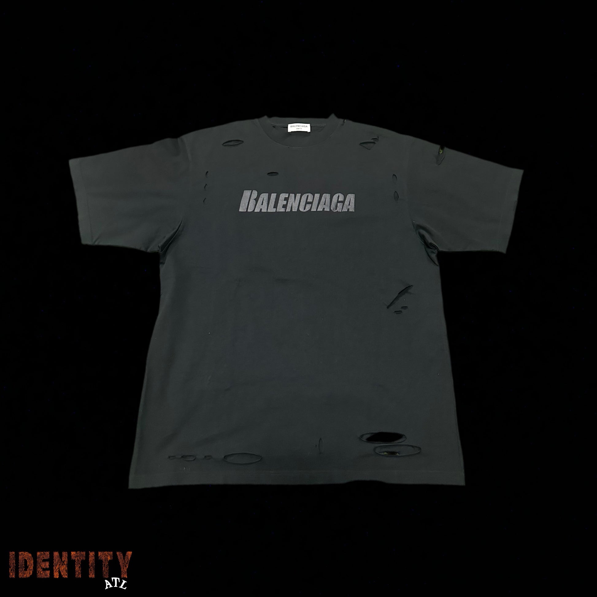 Balanciaga Distressed T-shirt Black