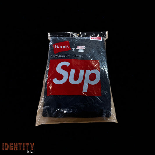 Supreme Hanes Tagless Tees (3 Pack) Black
