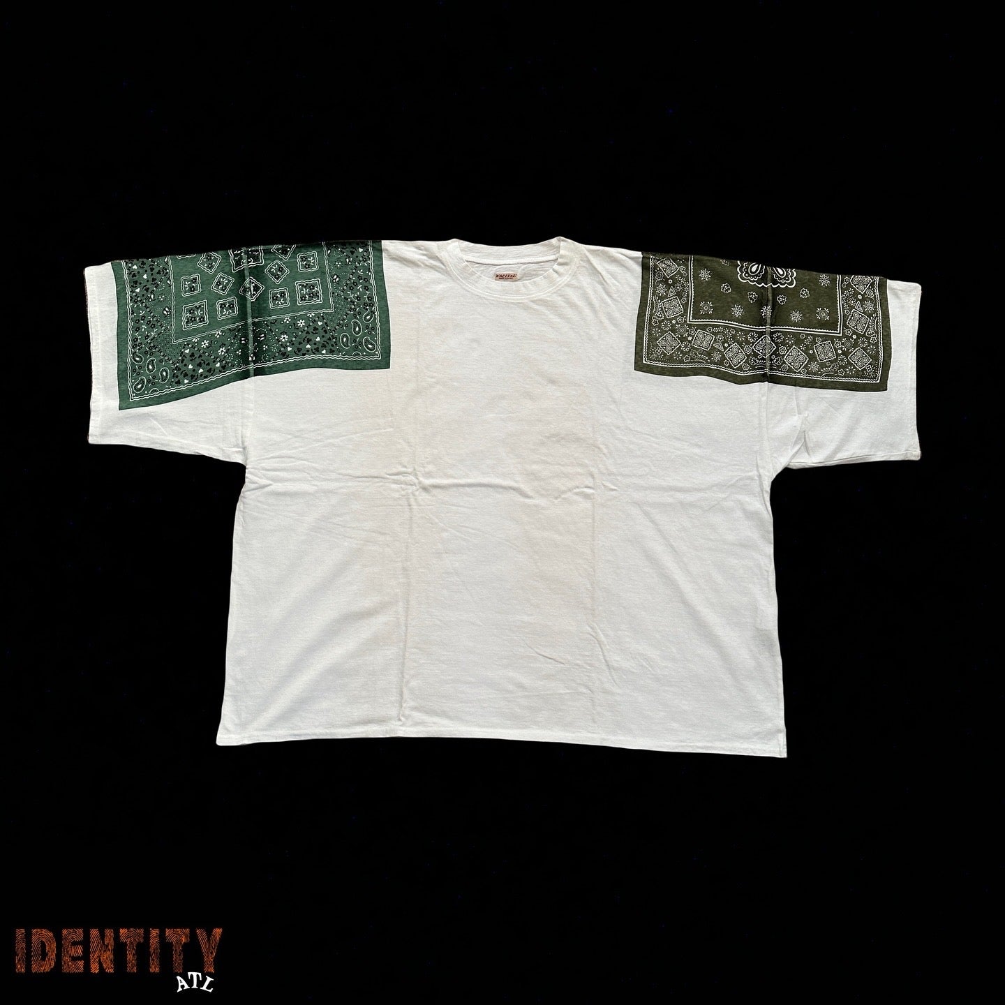 KAPITAL BANDANA SLEEVE TEE GREEN