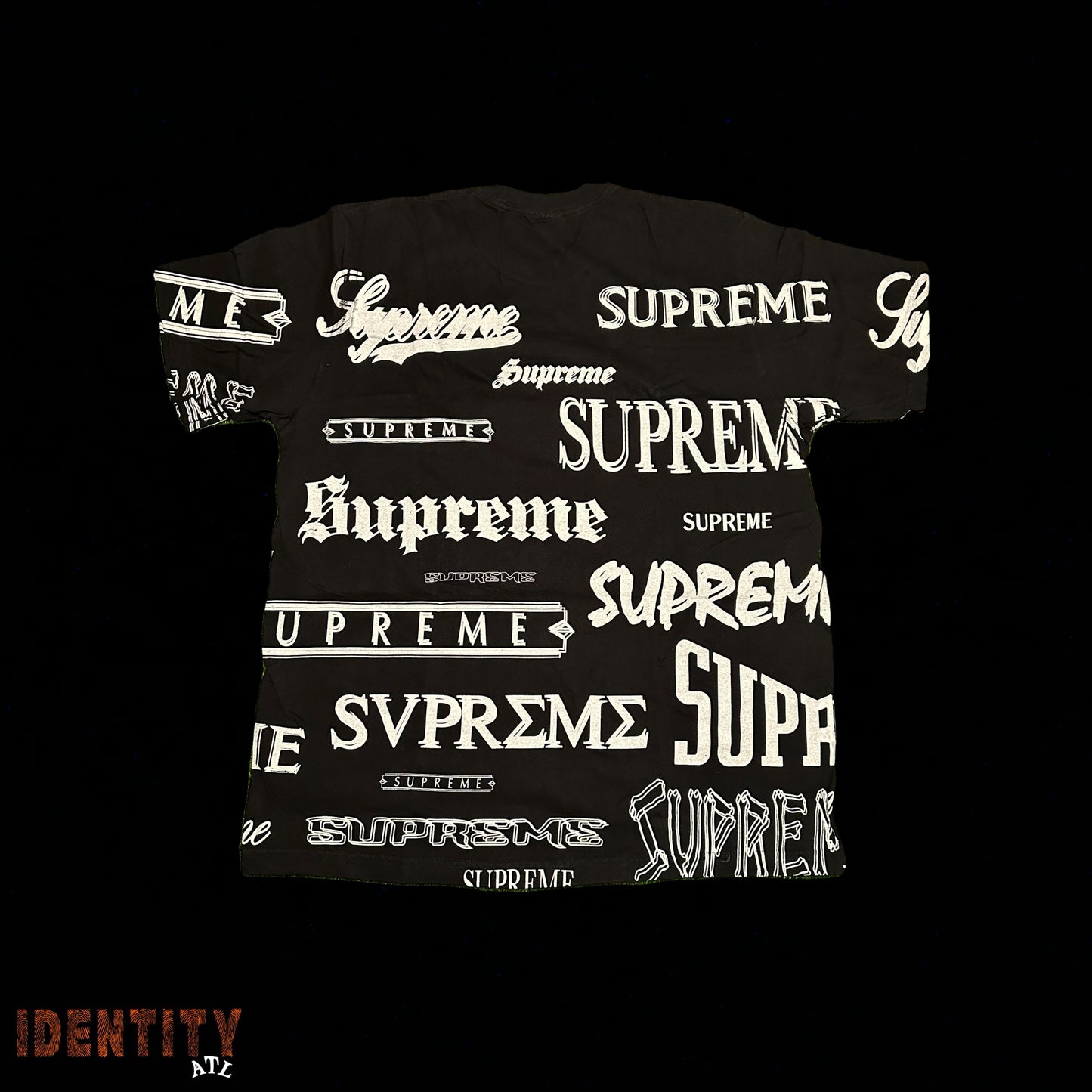 SUPREME MULTI LOGO TEE BLACK