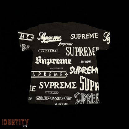 SUPREME MULTI LOGO TEE BLACK