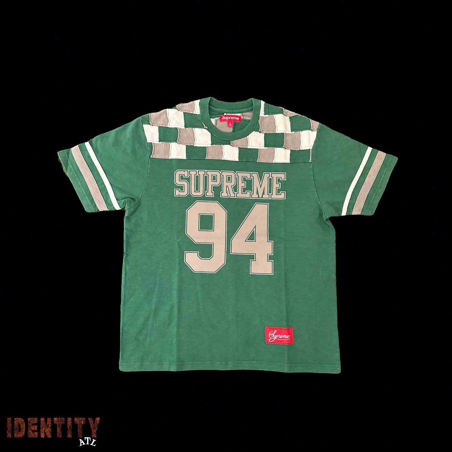 SUPREME YOKE FOOTBALL TEE GREEN