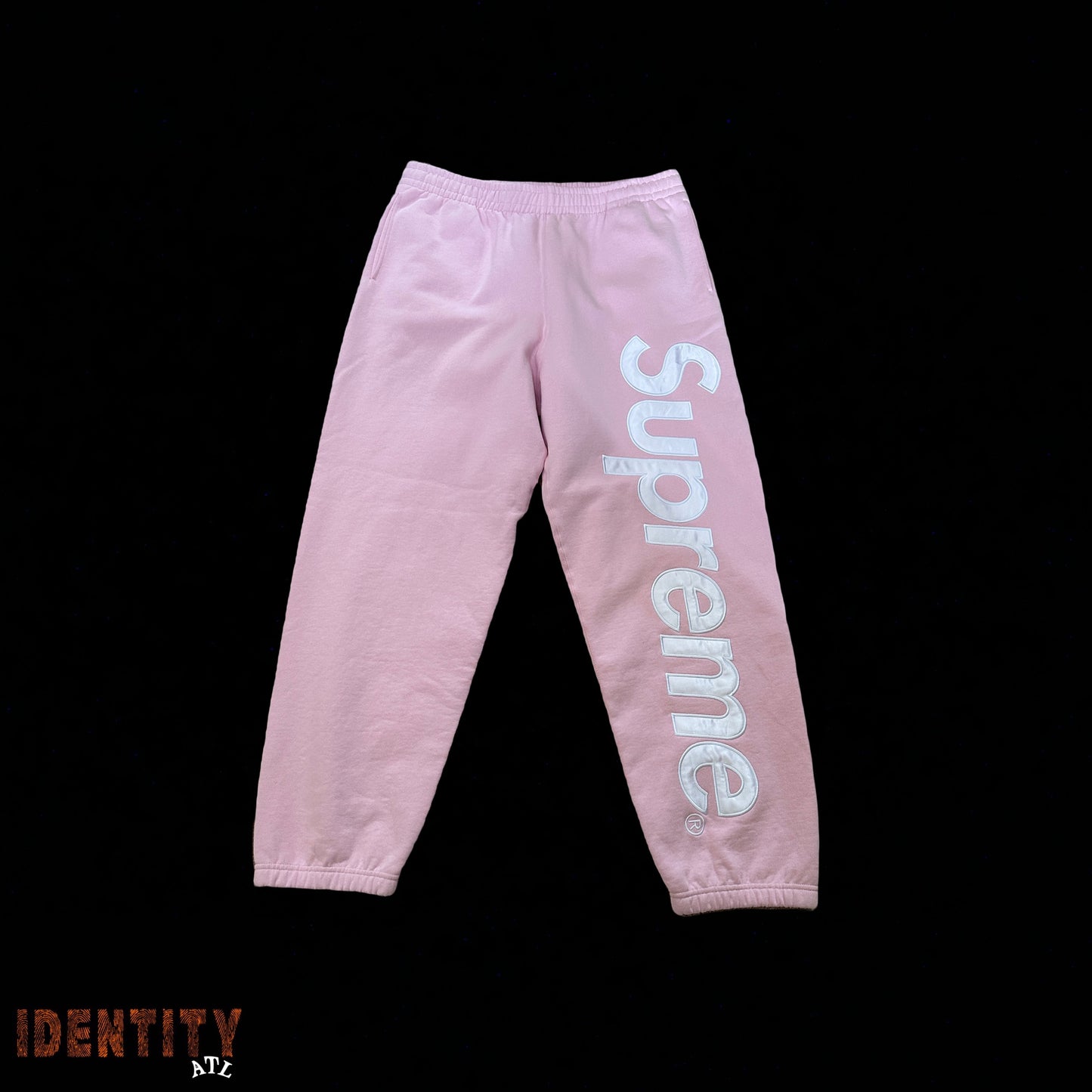 SUPREME APPLIQUE SWEATPANTS PINK