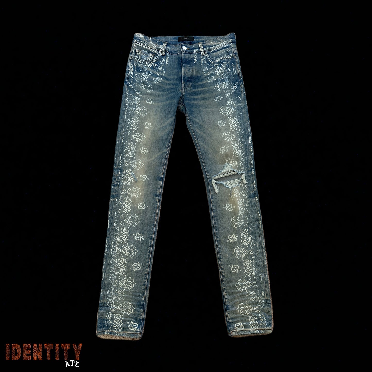 AMIRI PAISLEY DENIM JEANS