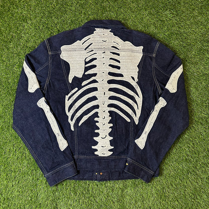 KAPITAL SKELETON DENIM JACKET INDIGO