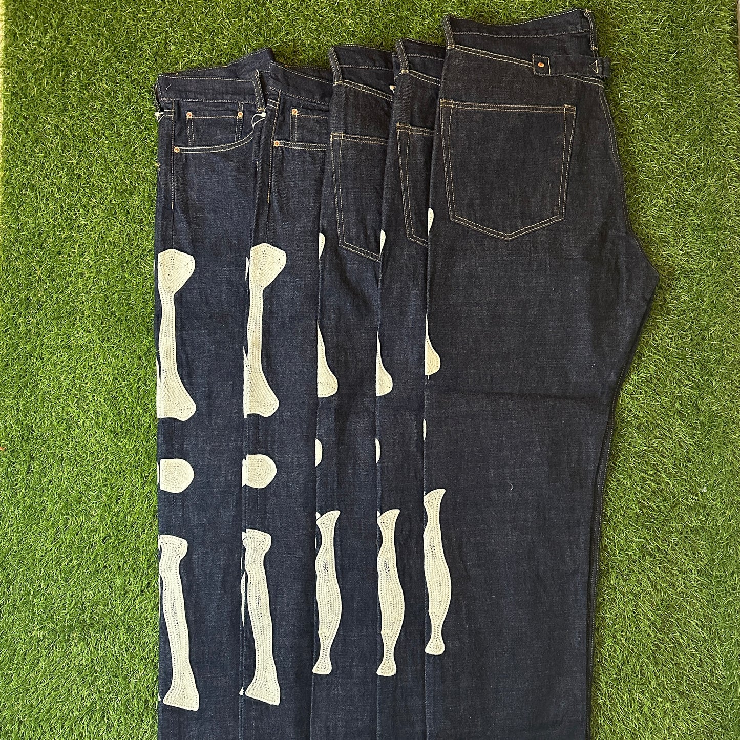 KAPITAL SKELETON DENIM JEANS INDIGO