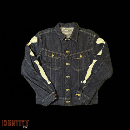 KAPITAL SKELETON DENIM JACKET INDIGO