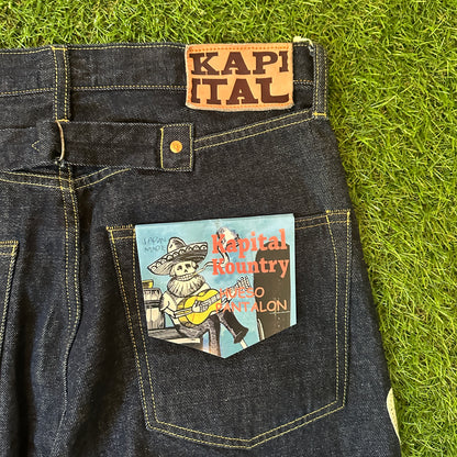 KAPITAL SKELETON DENIM JEANS INDIGO