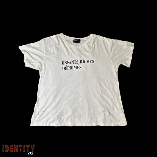 ENFANTS RICHES DÉPRIMÉS (ERD) WHITE LOGO TEE