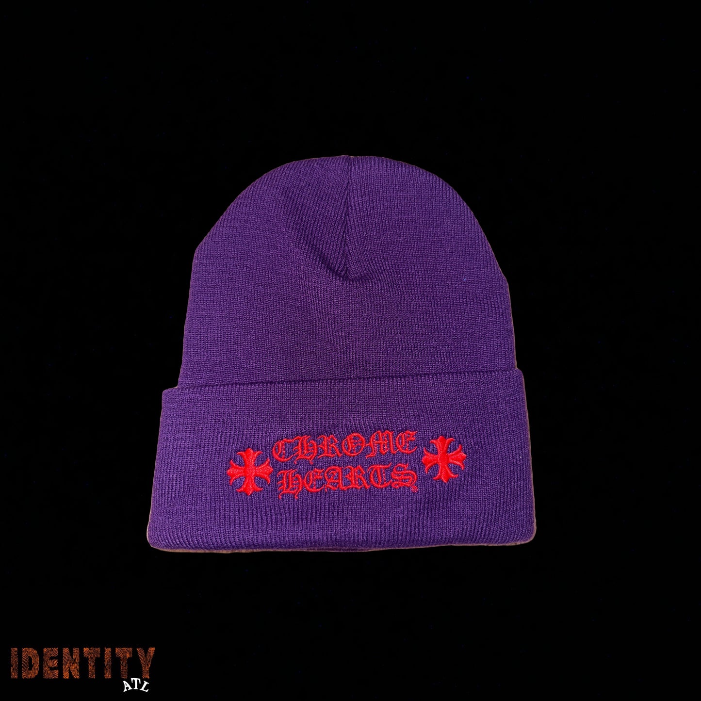 CHROME HEARTS WATCH BEANIE PURPLE