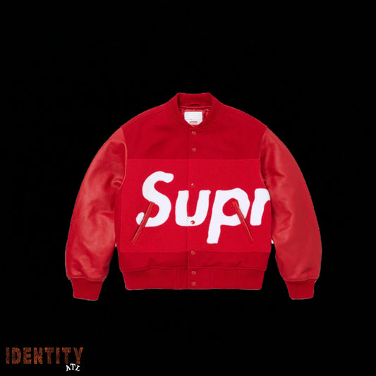 SUPREME BIG LOGO CHENILLE VARSITY JACKET