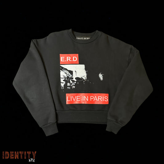 ENFANTS RICHES DÉPRIMÉS (ERD) LIVE IN PARIS CREWNECK BLACK