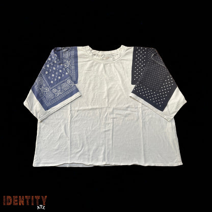 KAPITAL BANDANA SLEEVE TEE WHITE