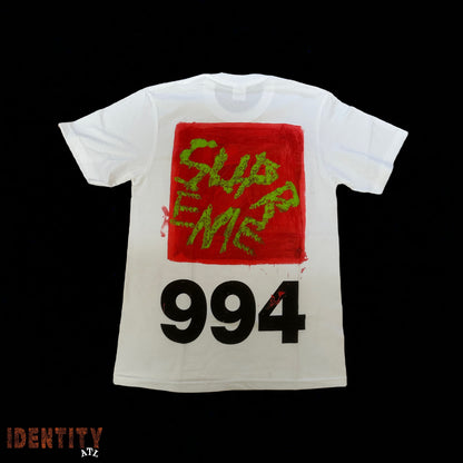 SUPREME PAINT TEE WHITE