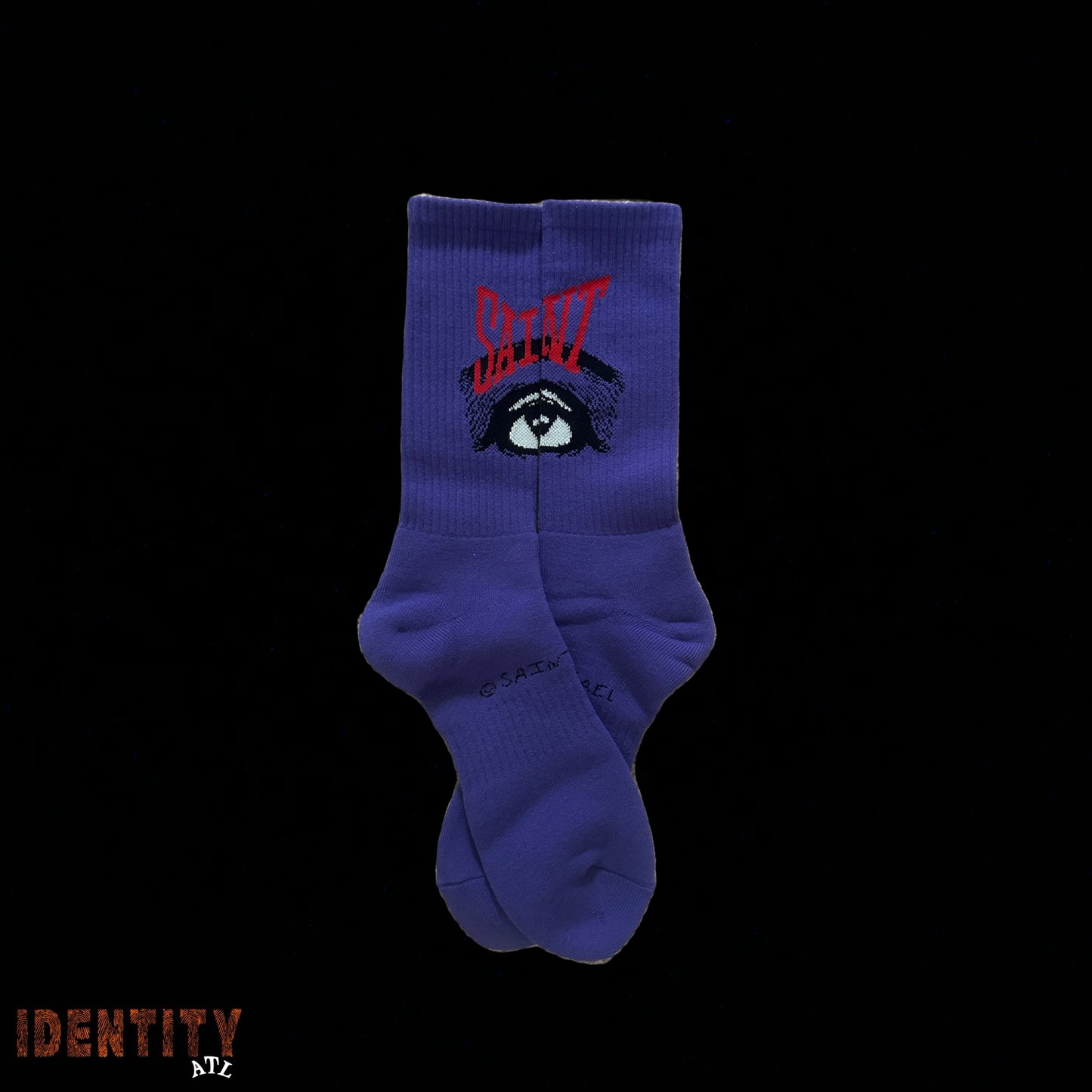 SAINT MICHAEL EYE SOCKS PURPLE