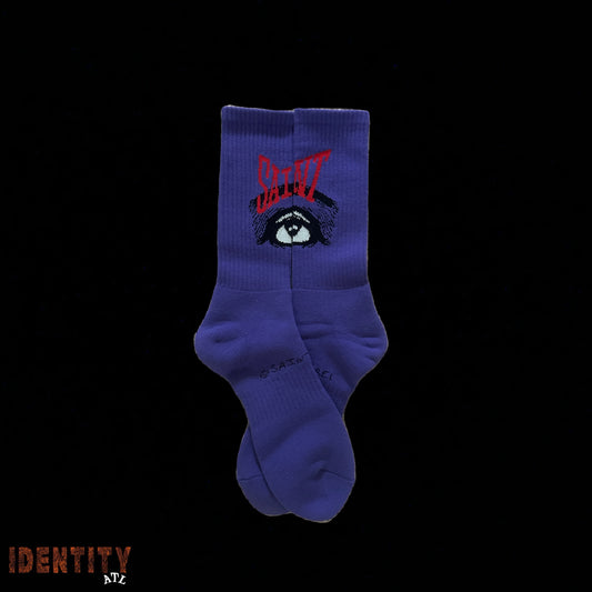 SAINT MICHAEL EYE SOCKS PURPLE