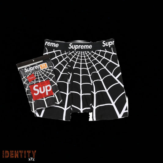 Supreme Hanes Spider-Man Boxer Briefs (2 Pack) Black